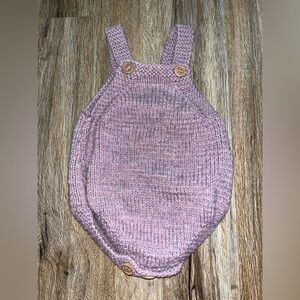 Knitted Purple Baby Romper